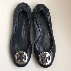 Tory Burch Black Flats
